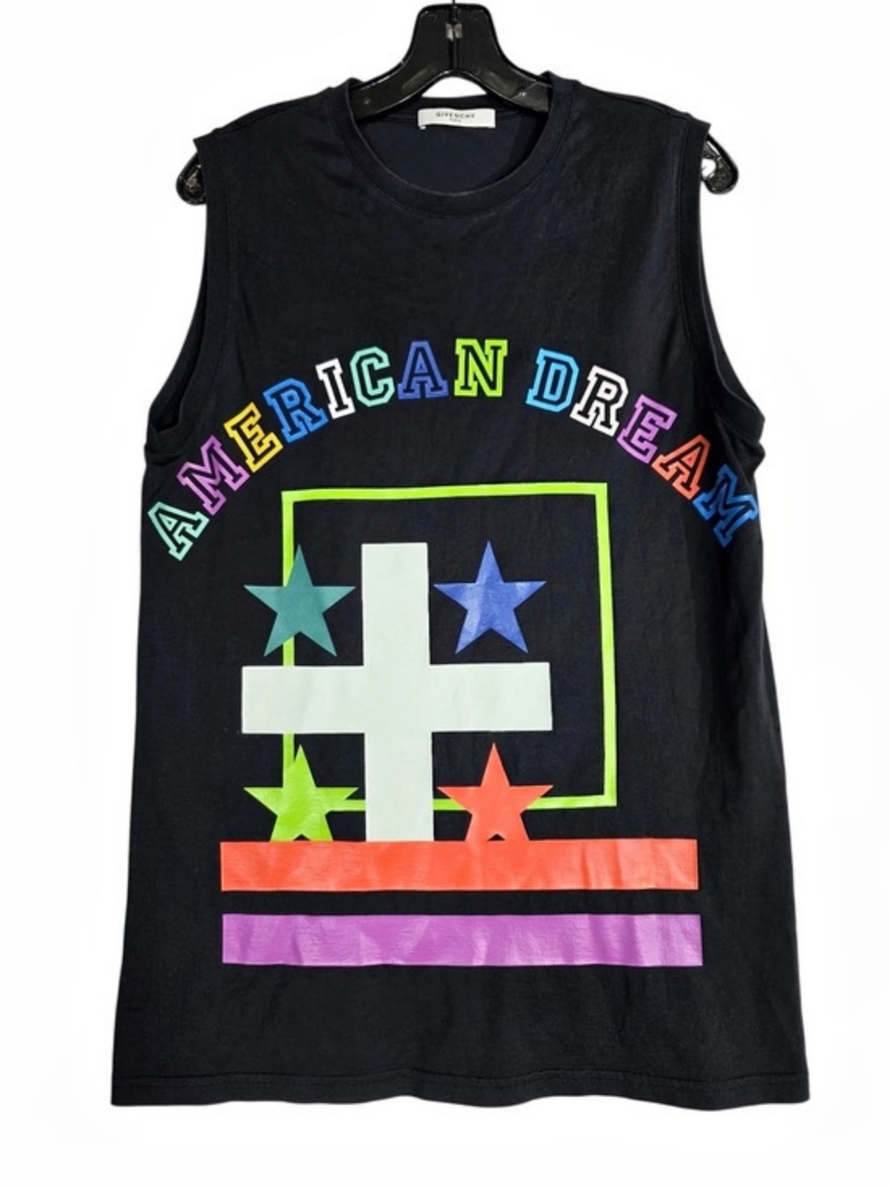 Givenchy American Dream Tank Top Graphic Muscle Tee Black XS